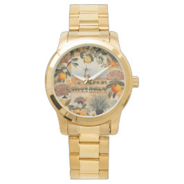 Spanische Orangen, Fans und Windmühle, Landschafts Armbanduhr