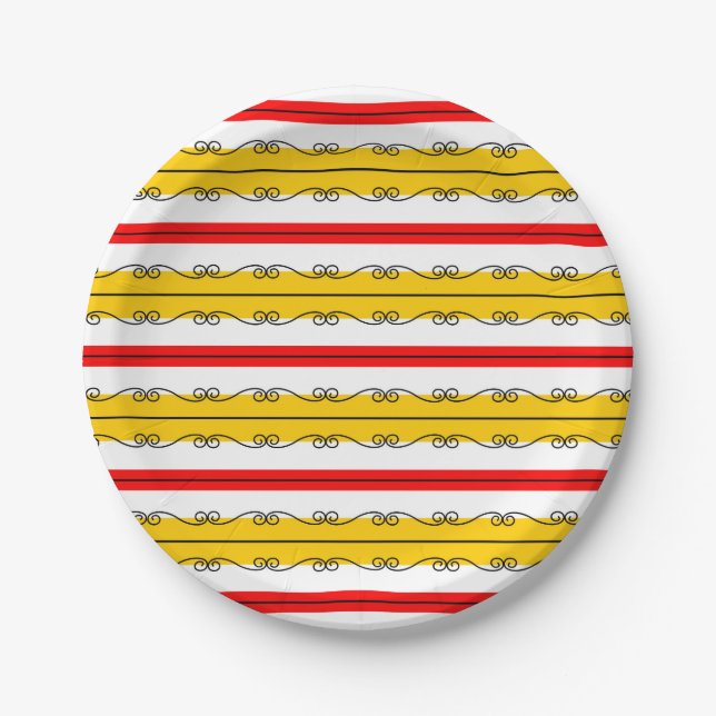 Spanische Papierplatte Pappteller (Vorderseite)