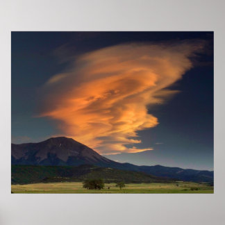 Spanische Peaks Wavecloud Poster