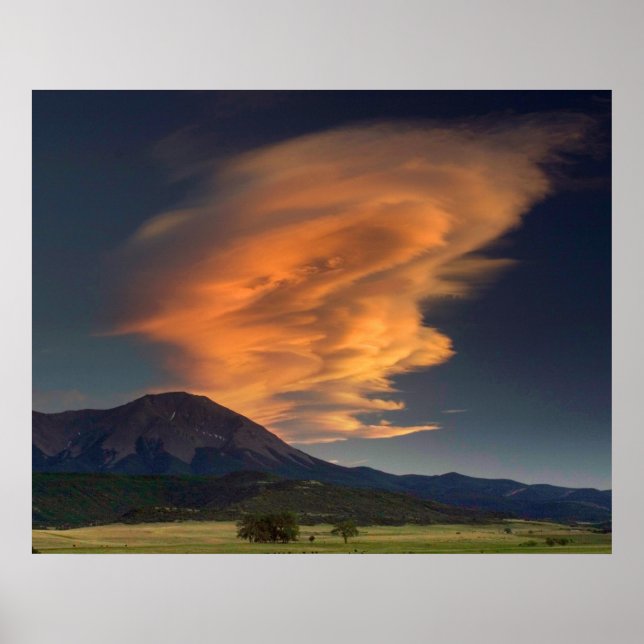 Spanische Peaks Wavecloud Poster (Vorne)