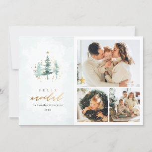Spanische Pinienbäume 3 Foto Collage Feliz Navidad Feiertagskarte