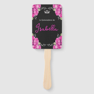 SPANISCHE PINK & SCHWARZE QUINCEAÑERA - ELEGANTE R FÄCHER