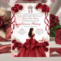 Spanische Quinceañera Burgunderrote 15 Jahre Prinz
