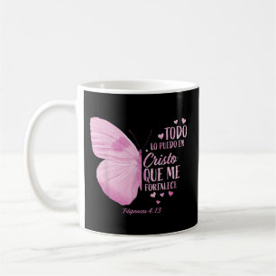 Spanische religiöse Verse und Sprüche für Frauen Kaffeetasse