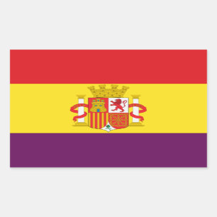 Spanische republikanische Flagge - Bandera Rechteckiger Aufkleber