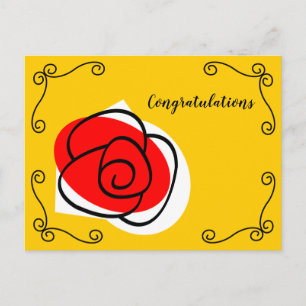 Spanische Rose Corners Herzlichen Glückwunsch Postkarte