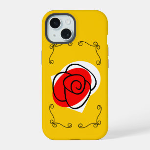 Spanische Rose Ecken iPhone Fall 15 Hülle