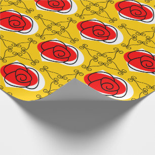 Spanische Rose Ecken Mehrverpackungspapier Geschenkpapier