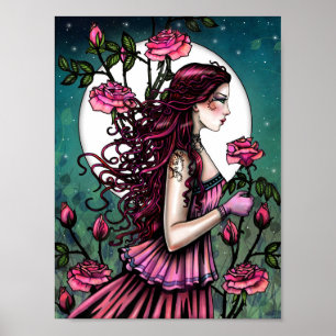 Spanische Rose Mystische Fantasy-Kunst  Molly Harr Poster