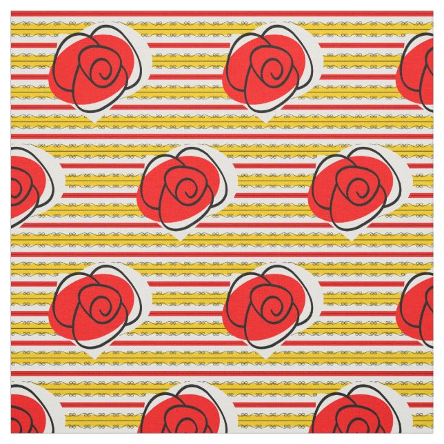 Spanische Rose Strickgewebe kleiner Druck Stoff (Muster)