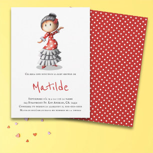 Spanische Sevillana Flamenco Dancer Baby Dusche Einladung