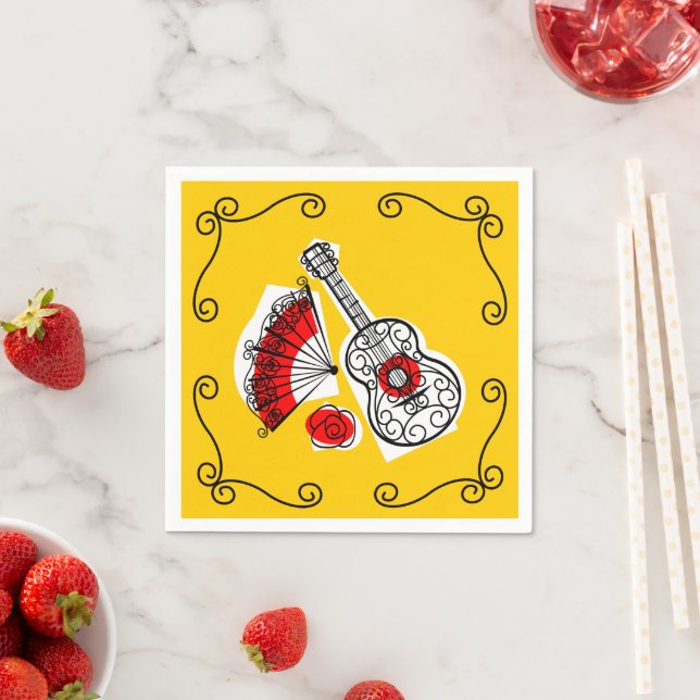 Spanische Souvenirs Corners Papierserviette (Beispiel)