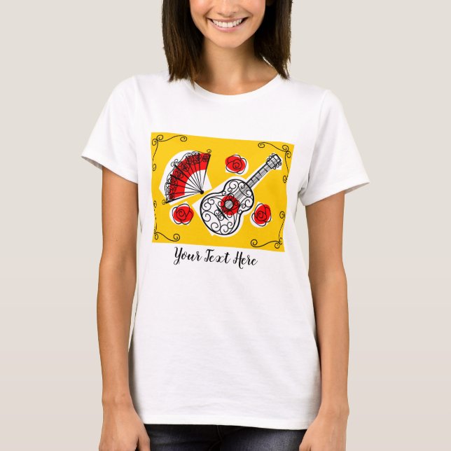 Spanische Souvenirs Corners Text T - Shirt (Vorderseite)