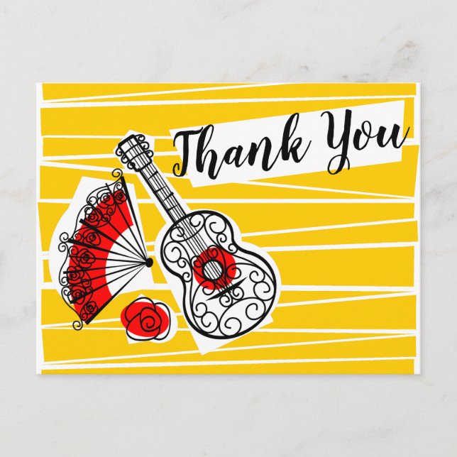 Spanische Souvenirs Dankeschön Landschaft Postkarte (Vorderseite)