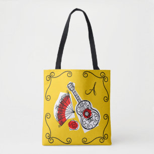 Spanische Souvenirs-Monogramm-Ecken hinten rot