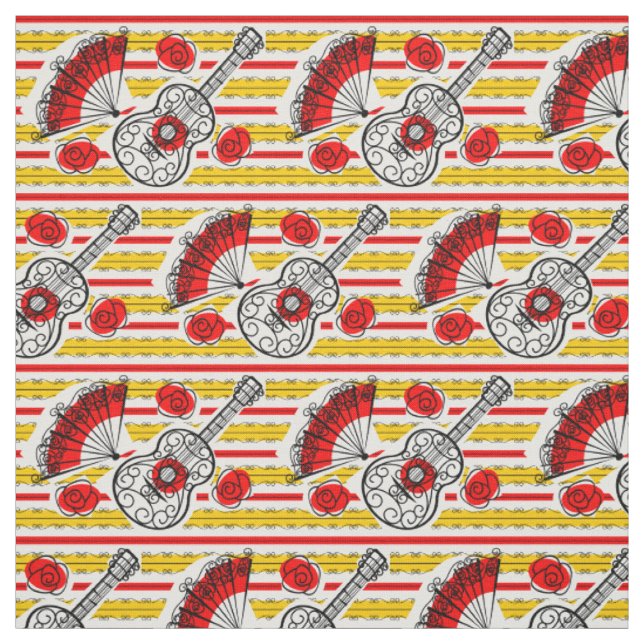 Spanische Souvenirs Stripe Stoff kleiner Druck (Muster)