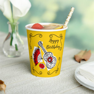Spanische Souvenirs zum Geburtstag Pappbecher