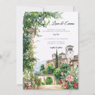 Spanische Spanien-Schloss-Hochzeitseinladung Einladung