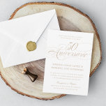 Spanische Sprache 50 Aniversario de Bodas Wedding Einladung<br><div class="desc">Caligrafía elegante "50 Aniversario". Personaliza el texto y el color de la parta trasera</div>