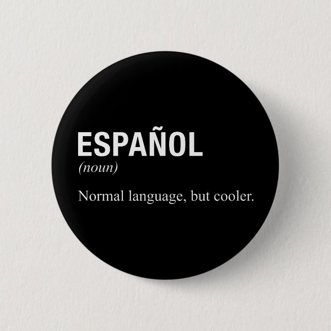 SPANISCHE Sprache Button (Vorderseite)