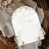 Spanische Sprache Nuestra Boda blüht pintadas arc