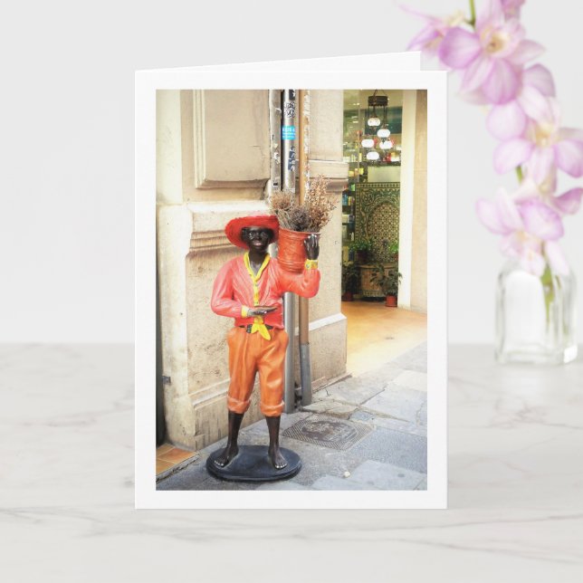 Spanische Straßenseite, Valencia Stadt, España Karte (Orchidee)