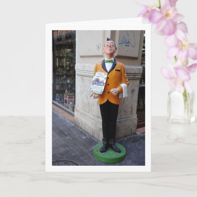 Spanische Straßenseite, Valencia Stadt, España Karte (Orchidee)