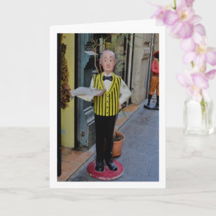 Spanische Straßenstatue, Stadt Valencia, España Karte