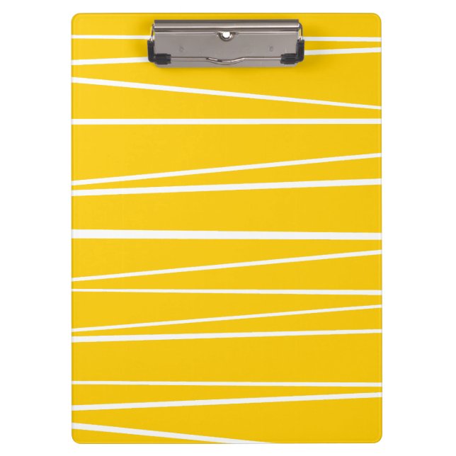 Spanische Stripteppiche Gelbe Zwischenwand Klemmbrett (Vorderseite)