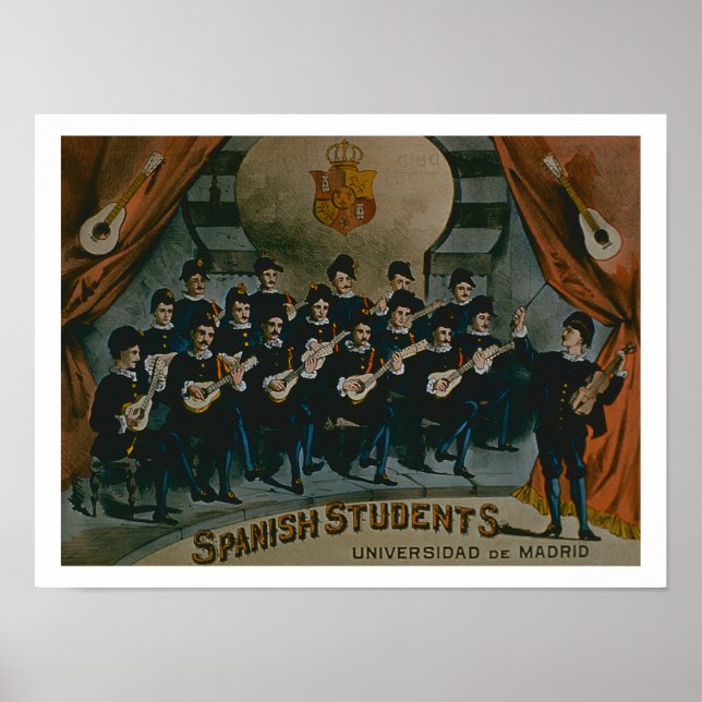Spanische Studenten, Universität Madrid (Farbe l Poster (Vorne)