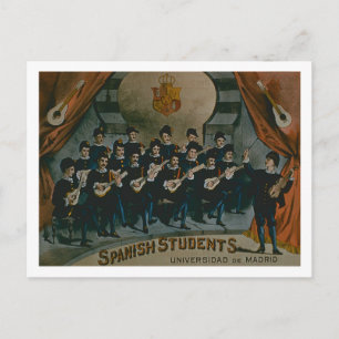 Spanische Studenten, Universität Madrid (Farbe l Postkarte