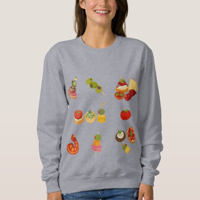 Spanische Tapas-Platte Sweatshirt (Vorderseite)