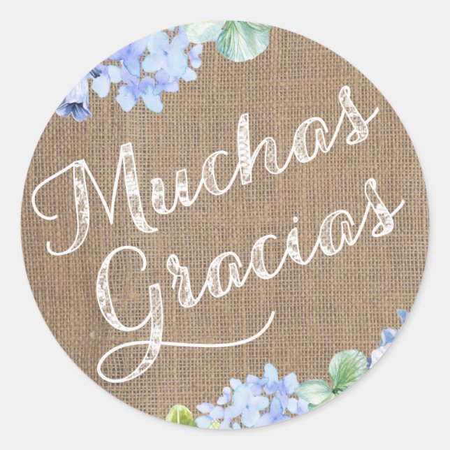 Spanische Taufe Danke Stickers Muchas Gracias (Vorderseite)