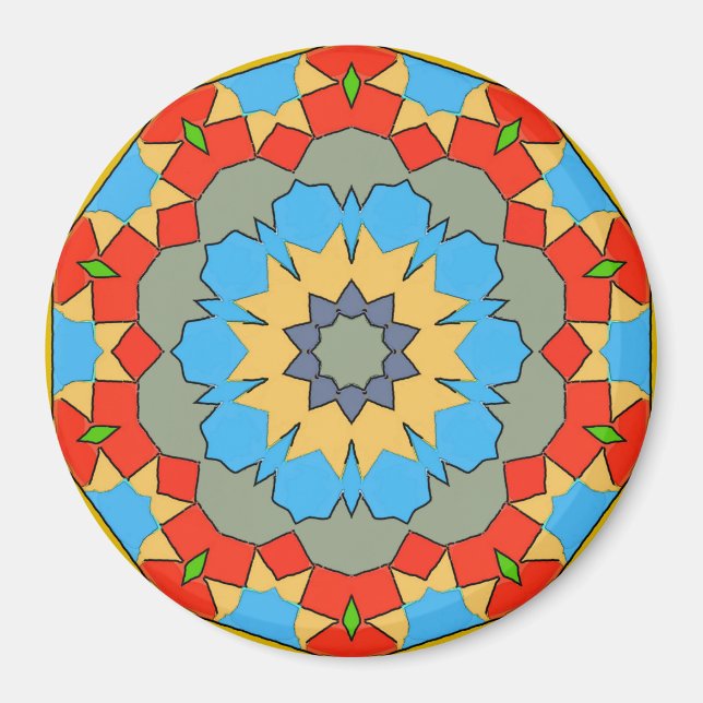 Spanische Tile in Reds Magnet (Vorne)