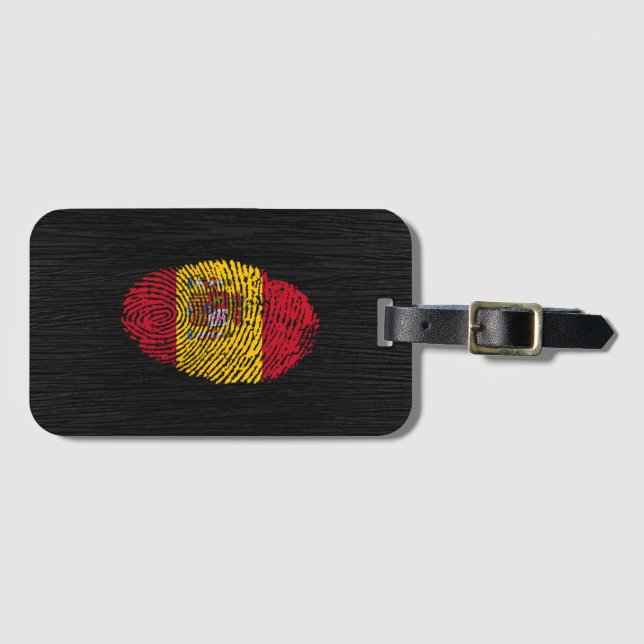 Spanische Touchfingerabdruckflagge Gepäckanhänger (Vorderseite (Horizontal))