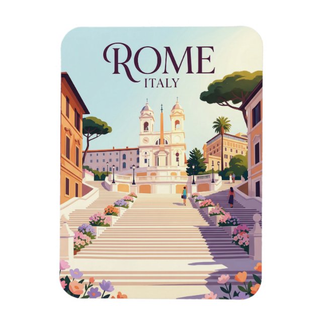 Spanische Treppe Italien Magnet (Vertikal)