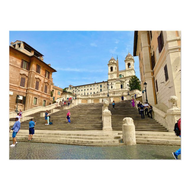 Spanische Treppen in Rom, Italien Fotodruck (Vorne)