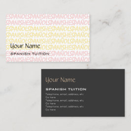 Spanische Tutor-Visitenkarten Visitenkarte