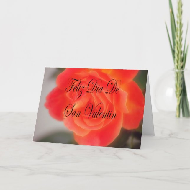 Spanische Valentinkarte Feiertagskarte (Vorderseite)