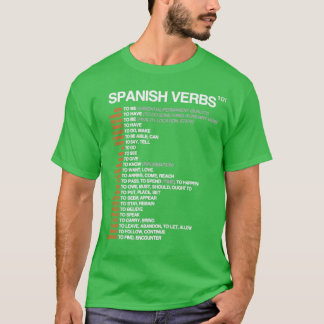 Spanische Verbs 101 Spanische Sprache T-Shirt