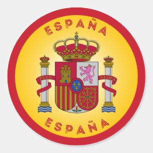 Spanische Wappen-Form Runder Aufkleber