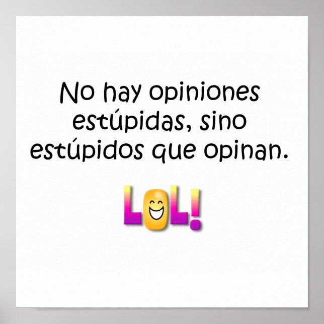 Spanische Zitate Poster (Vorne)