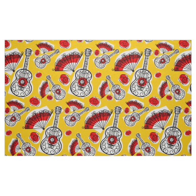 Spanischen Souvenirs Big Small Stoff Großdruck (Fat Quarter (45,7 x 55,9 cm))