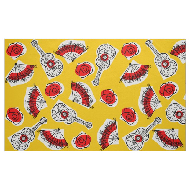 Spanischen Souvenirs Stoff Großdruck (Fat Quarter (45,7 x 55,9 cm))