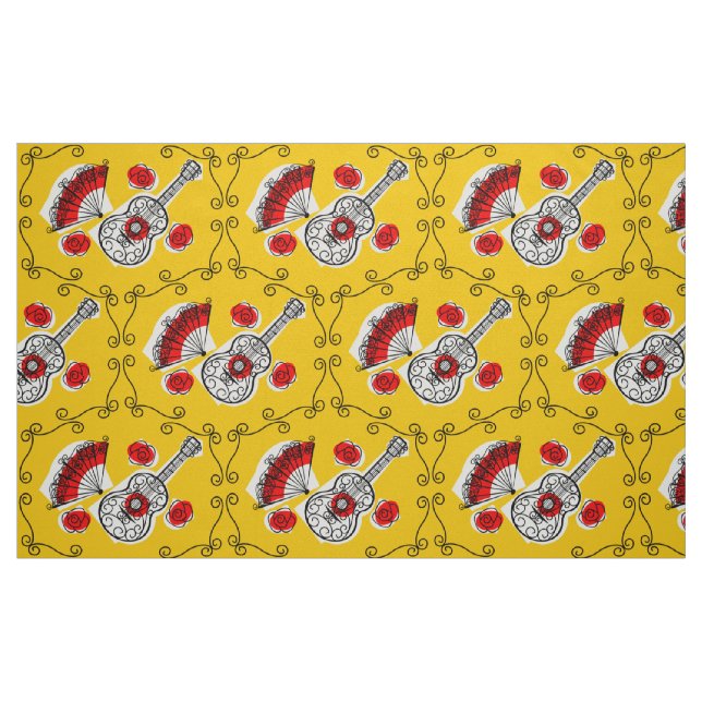 Spanischen Souvenirs Stoff Großdruck (Fat Quarter (45,7 x 55,9 cm))