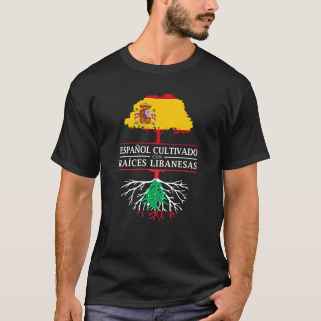 Spanischer Anbau mit libanesischen Roots-Libanon T-Shirt (Vorderseite)