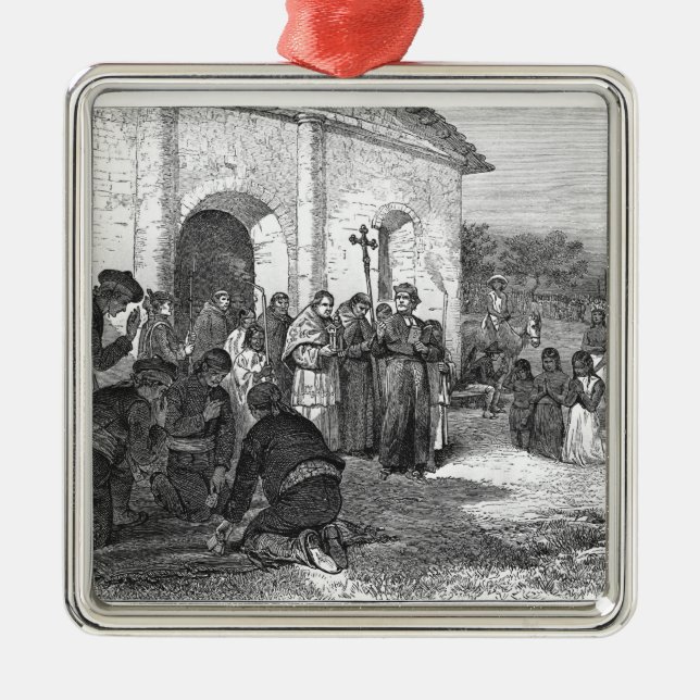 Spanischer Auftrag des Alamos Ornament Aus Metall (Vorne)