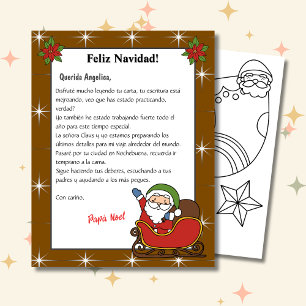 Spanischer Brief aus dem Weihnachten Santa Carta d