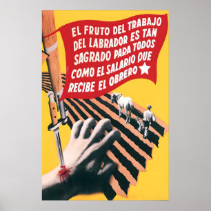Spanischer Bürgerkrieg Kommunistisches Plakat Die 