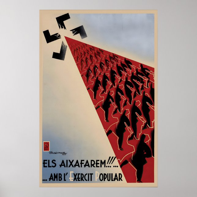 Spanischer Bürgerkrieg Poster Die Volksarmee wird (Vorne)